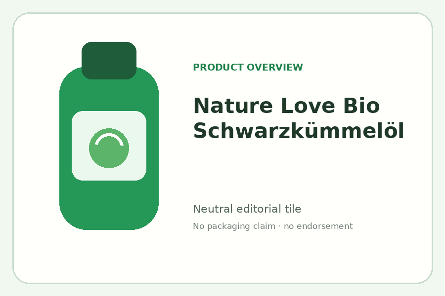 Nature Love Bio Schwarzkümmelöl