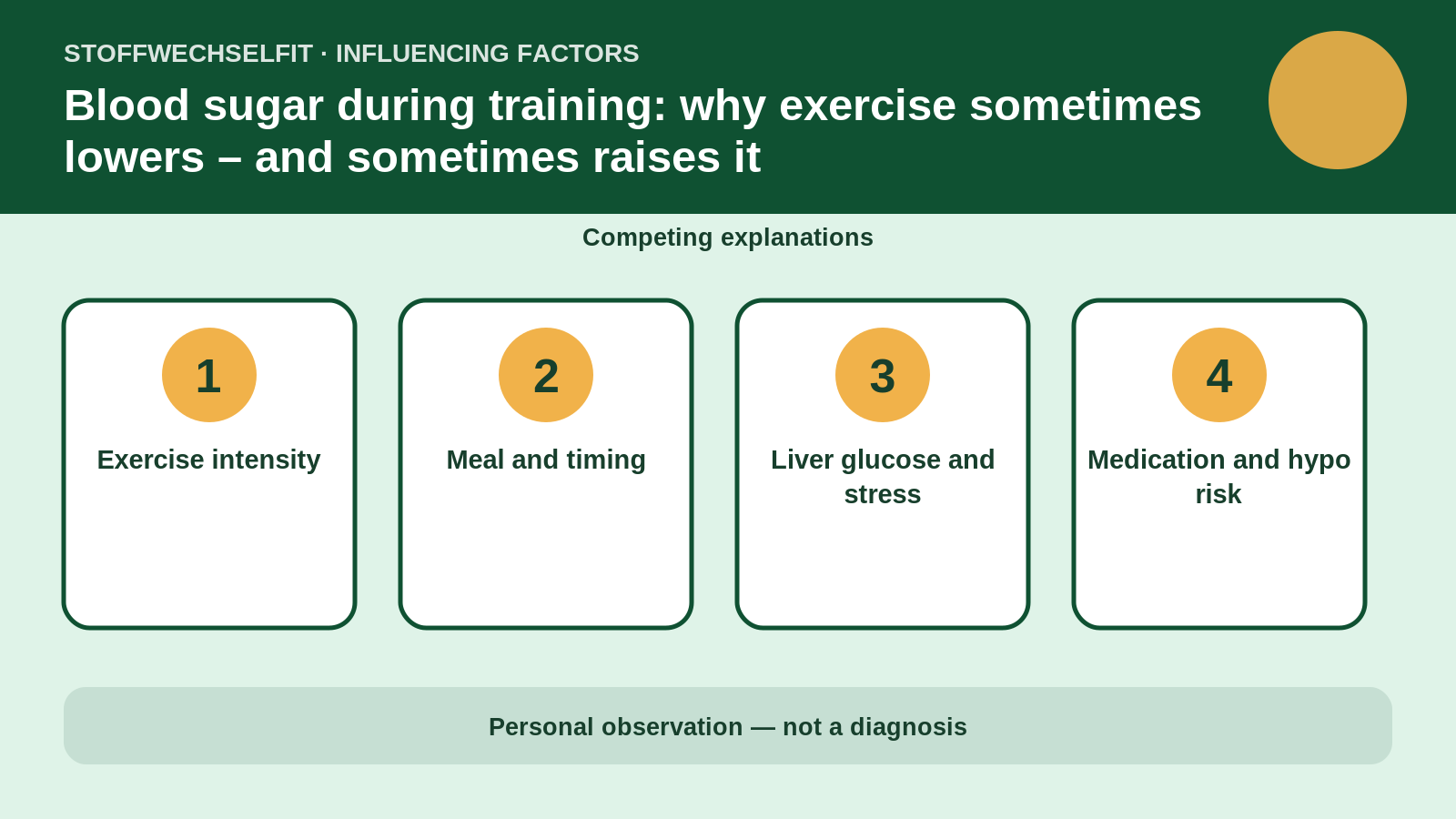 Influencing factors for Blood sugar during training: why exercise sometimes lowers – and sometimes raises it
