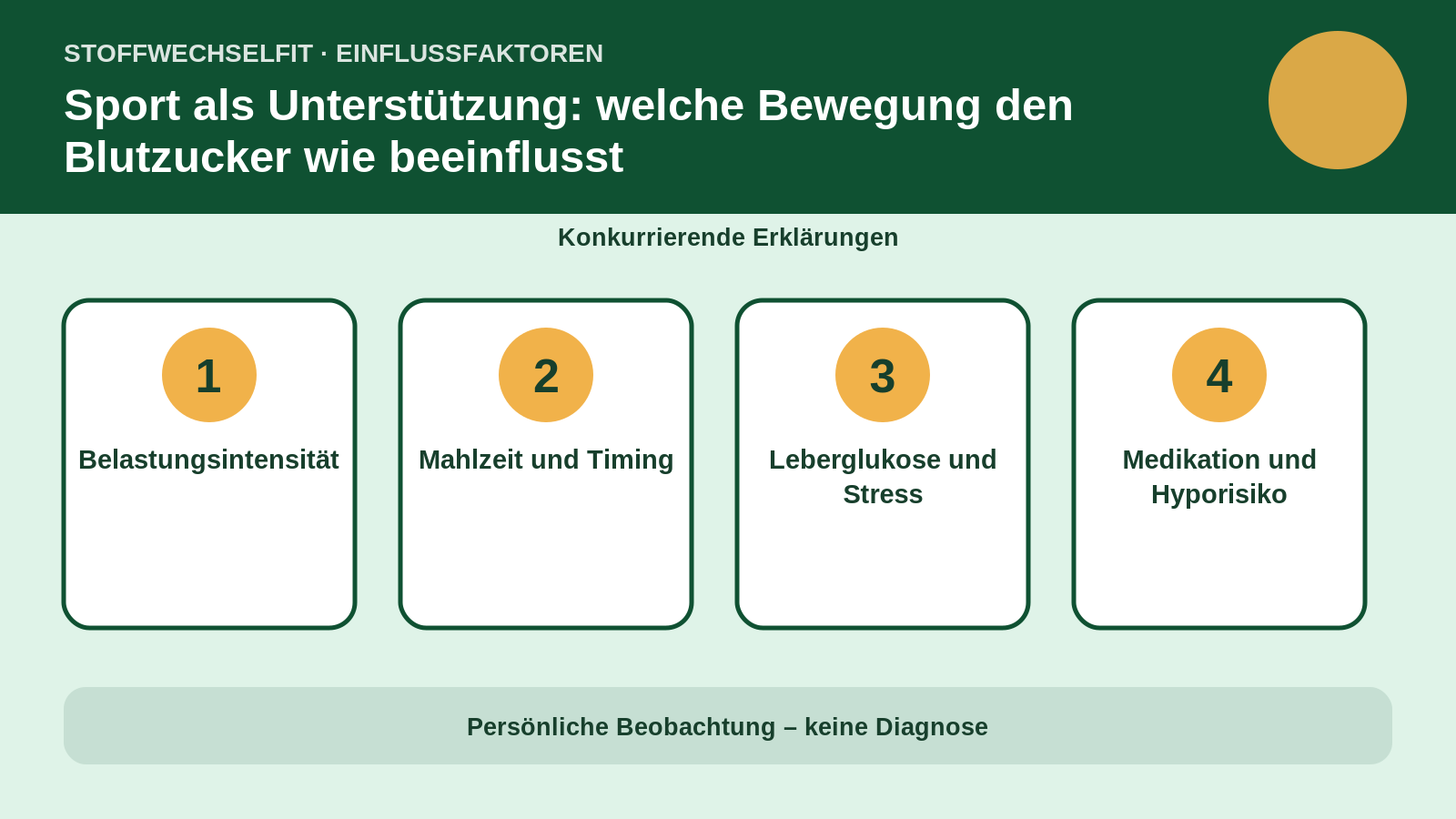 Einflussfaktoren für Sport als Unterstützung: welche Bewegung den Blutzucker wie beeinflusst