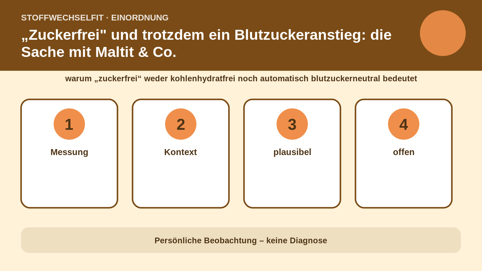 Artikelspezifische Einordnung zu „Zuckerfrei" und trotzdem ein Blutzuckeranstieg: die Sache mit Maltit & Co.