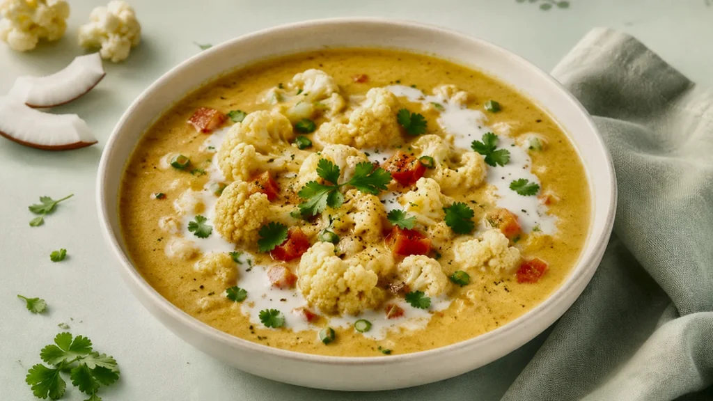 Blumenkohl-Curry-Suppe mit Kokosmilch