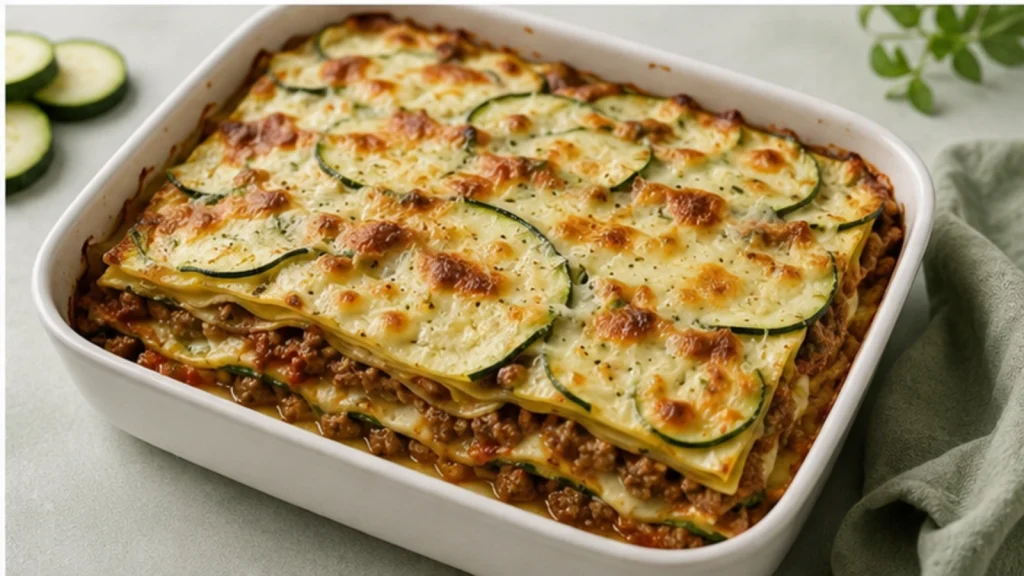 Zucchini-Lasagne mit Rinderhack