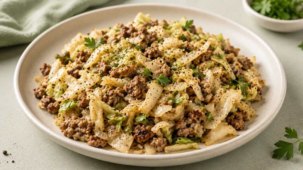 Hackfleisch-Weißkohl-Pfanne