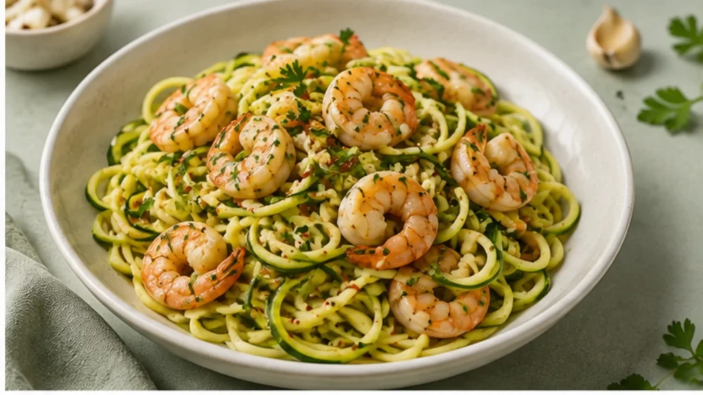 Knoblauch-Garnelen mit Zoodles