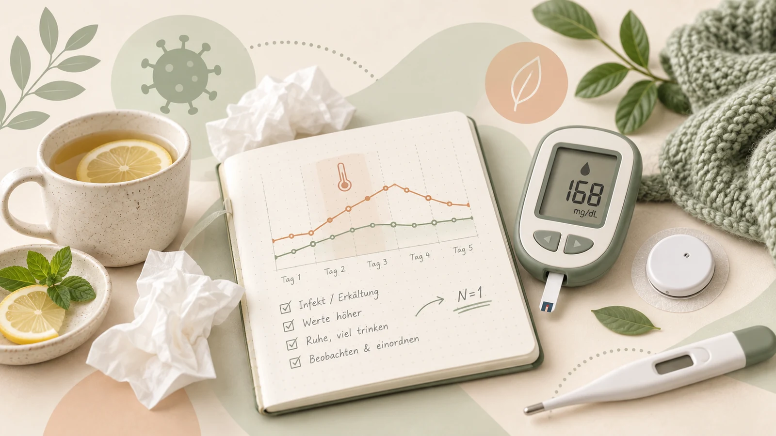 Infection and glucose: Why my readings are higher – and what I can actually conclude from them